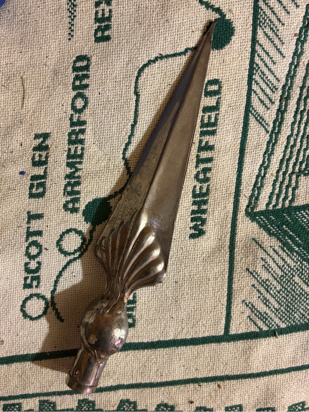 Authentic Spear Head From Victorian Era Comes With Certificate Of Authenticity
